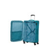Kép 5/11 - American Tourister Pulsonic Spinner 4-kerekes bővíthető bőrönd 81 x 49 x 31/34 cm, türkiz