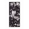 Kép 2/5 - Desigual női divatsál, Floral BW Rectangle, fekete-fehér virágmintás