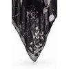Kép 4/5 - Desigual női divatsál, Floral BW Rectangle, fekete-fehér virágmintás