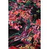 Kép 5/5 - Desigual női divatsál, Flores Liquid, fekete, színes mintás