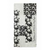 Kép 2/4 - Desigual női divatsál, Welcome to Creta Rectangle, fekete-fehér levélmintás