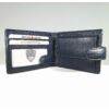 Kép 3/5 - Bőr férfi pénztárca, patentos, sötétkék