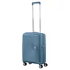 Kép 7/10 - American Tourister Soundbox 4-kerekes keményfedeles bővíthető kabin bőrönd 55x40x20/23 cm, szürkés kék