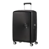 Kép 1/9 - American Tourister Soundbox 4-kerekes keményfedeles bővíthető bőrönd 67 x 46.5 x 29/32 cm, fekete