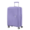 Kép 1/10 - American Tourister Soundbox 4-kerekes keményfedeles bővíthető bőrönd 67 x 46.5 x 29/32 cm, lila