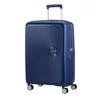 Kép 1/9 - American Tourister Soundbox 4-kerekes keményfedeles bővíthető bőrönd 67 x 46.5 x 29/32 cm, sötétkék