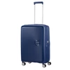 Kép 2/9 - American Tourister Soundbox 4-kerekes keményfedeles bővíthető bőrönd 67 x 46.5 x 29/32 cm, sötétkék