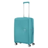 Kép 2/9 - American Tourister Soundbox 4-kerekes keményfedeles bővíthető bőrönd 67 x 46.5 x 29/32 cm, türkiz