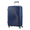 Kép 1/8 - American Tourister Soundbox 4-kerekes keményfedeles bővíthető bőrönd 77 x 51.5 x 29.5/32.5 cm, sötétkék