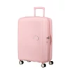 Kép 1/10 - American Tourister Soundbox 4-kerekes keményfedeles bővíthető bőrönd 67 x 46.5 x 29/32 cm, pasztell rózsaszín