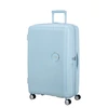 Kép 1/6 - American Tourister Soundbox 4-kerekes keményfedeles bővíthető bőrönd 77 x 51.5 x 29.5/32.5 cm, pasztell kék