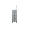 Kép 2/9 - LEONARDO 4-kerekes keményfedeles bőrönd 76x48x30cm, ezüst
