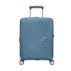 Kép 2/10 - American Tourister Soundbox 4-kerekes keményfedeles bővíthető kabin bőrönd 55x40x20/23 cm, szürkés kék