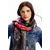 Desigual női divatsál, Flores Patch, fekete, színes mintás