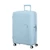 American Tourister Soundbox 4-kerekes keményfedeles bővíthető bőrönd 77 x 51.5 x 29.5/32.5 cm, pasztell kék