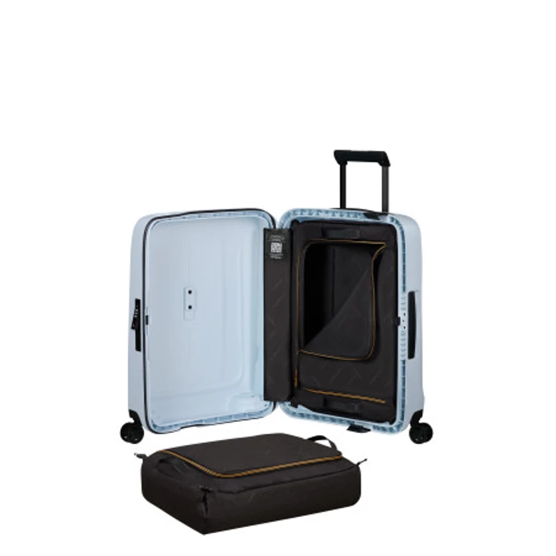 Samsonite Essens spinner 4-kerekes keményfedeles kabinbőrönd 55x40x20cm, halványkék