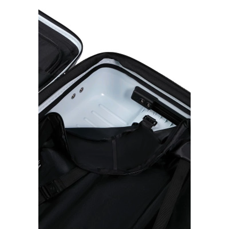 Samsonite Restackd spinner 4-kerekes keményfedeles bővíthető kabin bőrönd 55 x 40 x 20/23 cm, halványkék