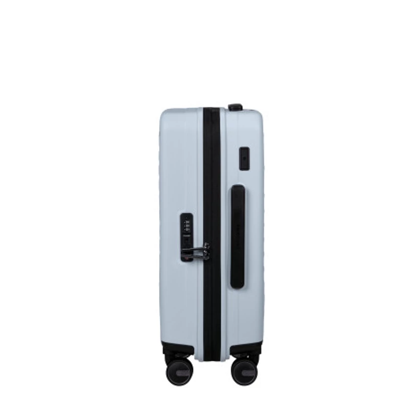 Samsonite Restackd spinner 4-kerekes keményfedeles bővíthető kabin bőrönd 55 x 40 x 20/23 cm, halványkék