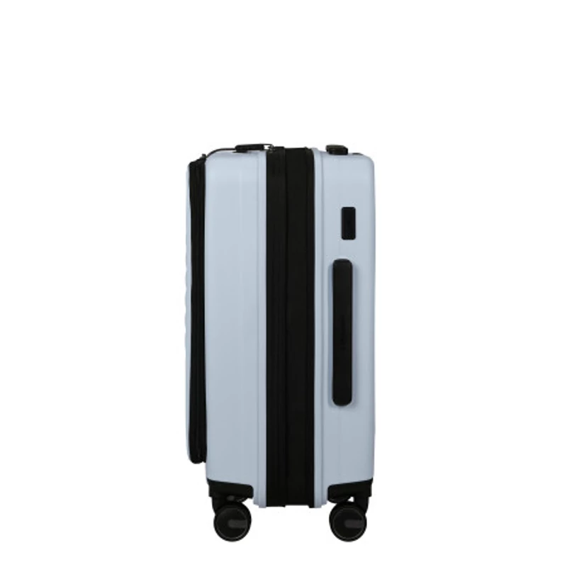 Samsonite Restackd spinner 4-kerekes keményfedeles bővíthető kabin bőrönd 55 x 40 x 23/26 cm, halványkék