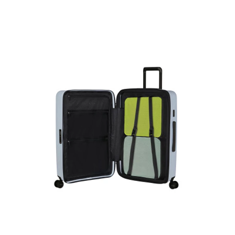 Samsonite Restackd spinner 4-kerekes keményfedeles bővíthető bőrönd 68 x 46 x 26/29cm, halványkék