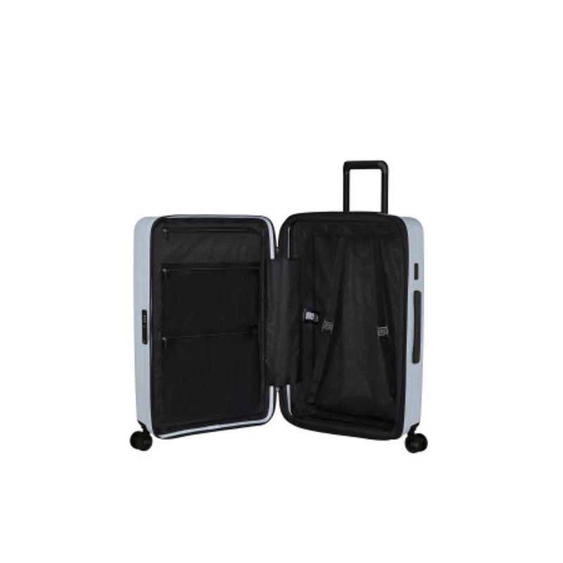 Samsonite Restackd spinner 4-kerekes keményfedeles bővíthető bőrönd 68 x 46 x 26/29cm, halványkék