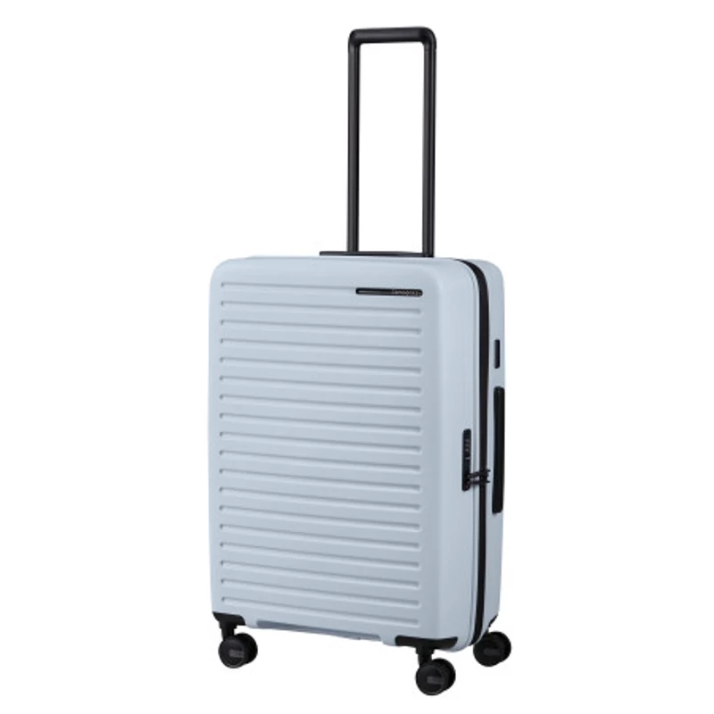 Samsonite Restackd spinner 4-kerekes keményfedeles bővíthető bőrönd 68 x 46 x 26/29cm, halványkék