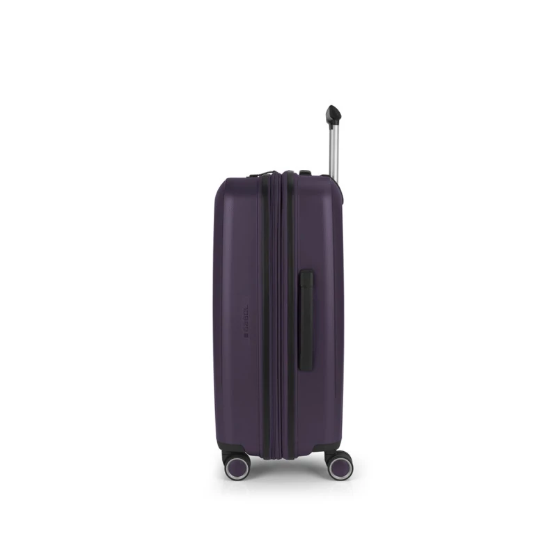 Gabol Brooklyn keményfedeles bővíthető 4 kerekű bőrönd 45x65x27/30 cm, padlizsán