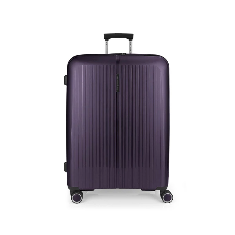 Gabol Brooklyn keményfedeles bővíthető 4 kerekű bőrönd 51x75x31/34 cm, padlizsán