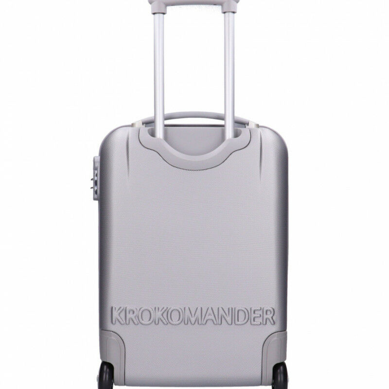 Krokomander 2-kerekes kabin bőrönd 52.5x36x20cm, Ezüst