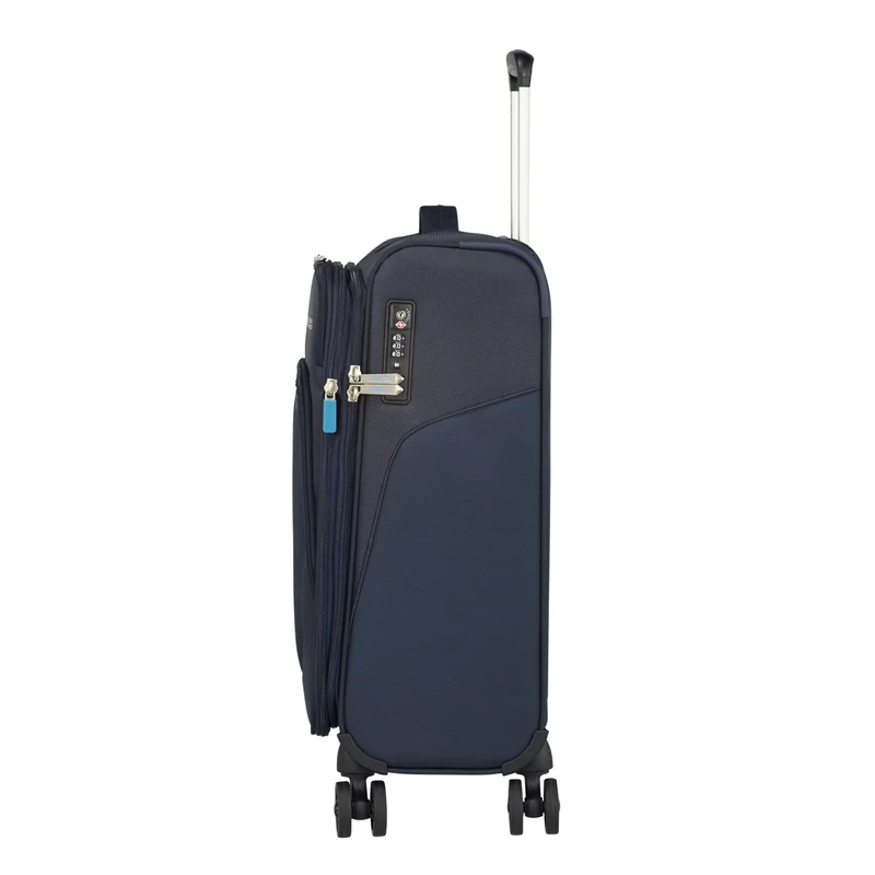 American Tourister Summerfunk 4-kerekes bővíthető kabin bőrönd 55x40x23/25cm, sötétkék