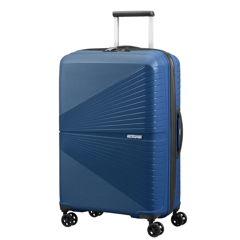 American Tourister AIRCONIC 4-kerekes keményfedeles bőrönd 67 x 44 x 26 cm, sötétkék