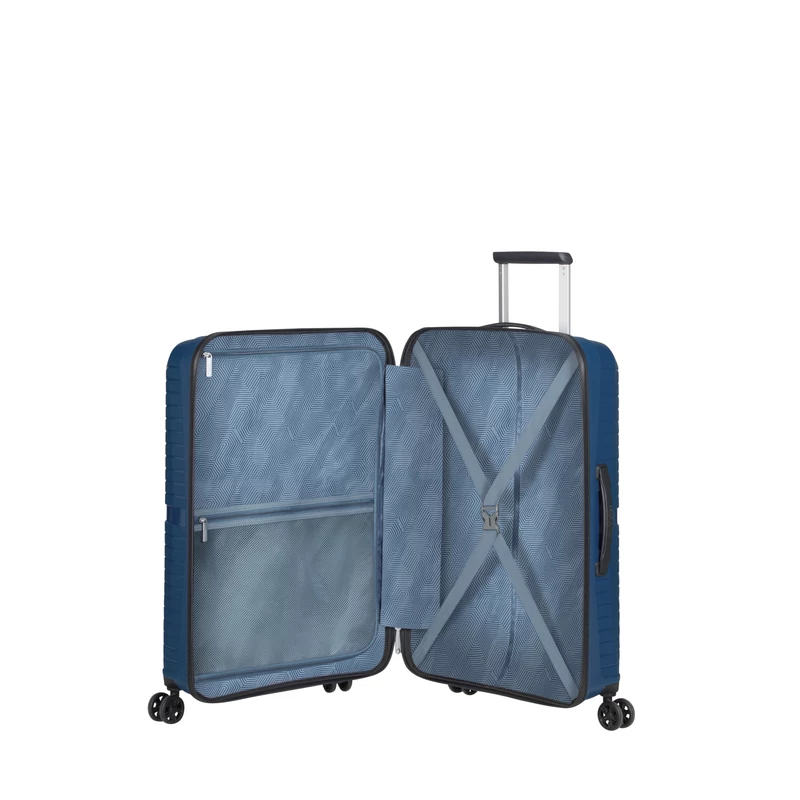 American Tourister AIRCONIC 4-kerekes keményfedeles bőrönd 67 x 44 x 26 cm, sötétkék