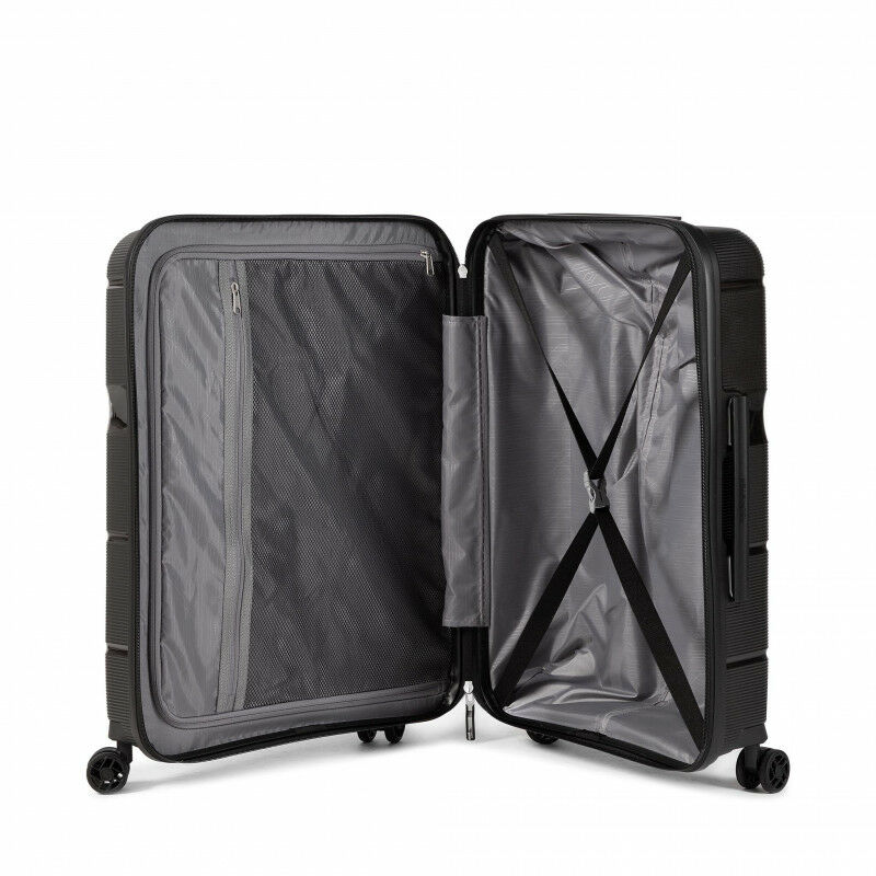 American Tourister LINEX / SPINNER 4-kerekes keményfedeles bőrönd 66x45x27cm, fekete