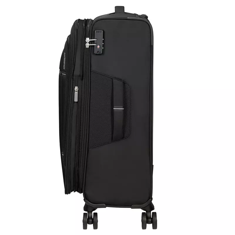American Tourister CROSSTRACK 4-kerekes bővíthető bőrönd 68x42x28/30cm, fekete