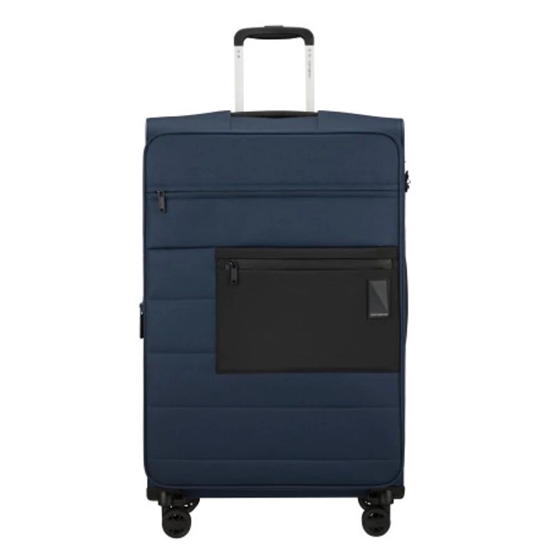 Samsonite Vaycay spinner 4-kerekes bővíthető bőrönd 77 x 49 x 29/32 cm, sötétkék