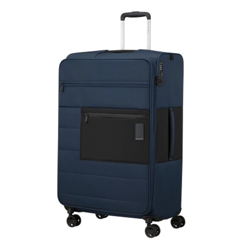 Samsonite Vaycay spinner 4-kerekes bővíthető bőrönd 77 x 49 x 29/32 cm, sötétkék