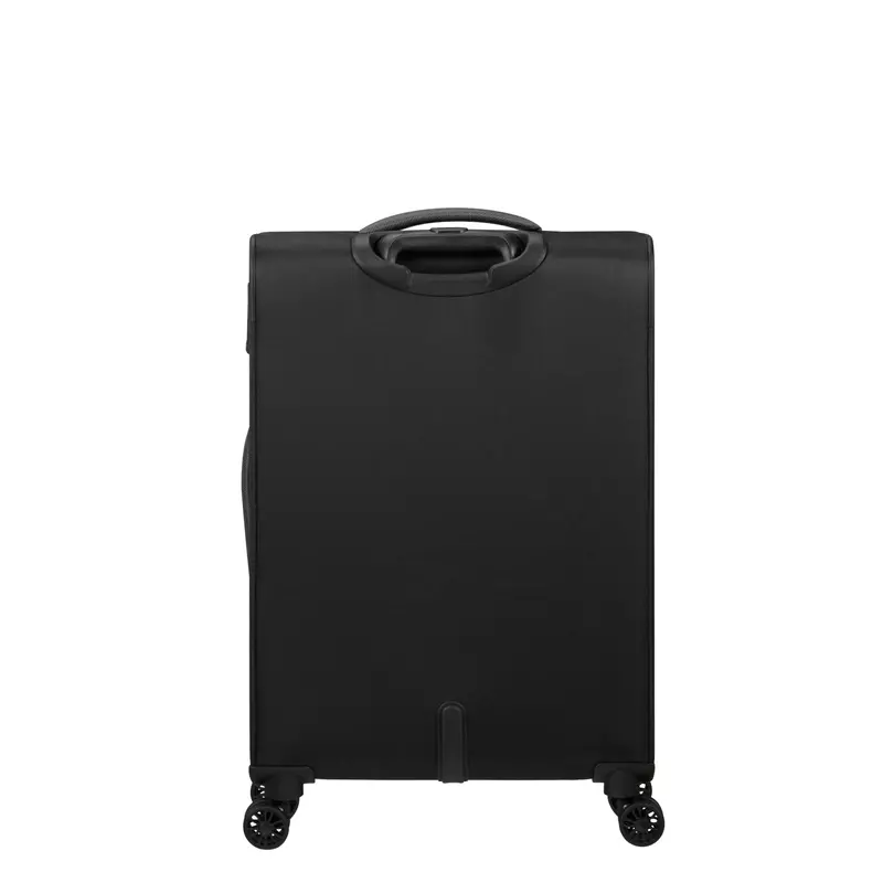 American Tourister Pulsonic Spinner 4-kerekes bővíthető bőrönd 68 x 44 x 27/30 cm, fekete