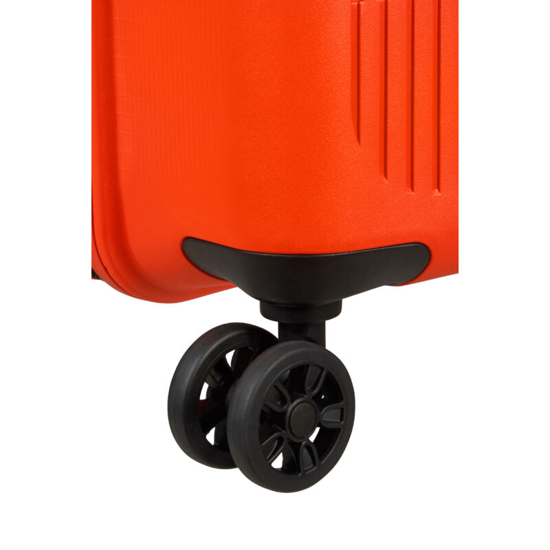 American Tourister AeroStep Spinner 4-kerekes keményfedeles bővíthető bőrönd 67 x 46 x 26/29 cm, narancs