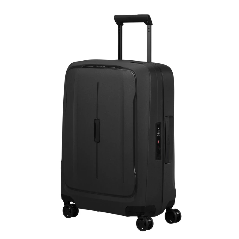 Samsonite Essens spinner 4-kerekes keményfedeles kabin bőrönd 55x40x20cm, grafit
