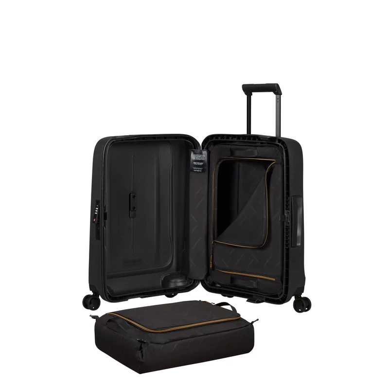 Samsonite Essens spinner 4-kerekes keményfedeles bőrönd 69 x 49 x 30 cm, fekete