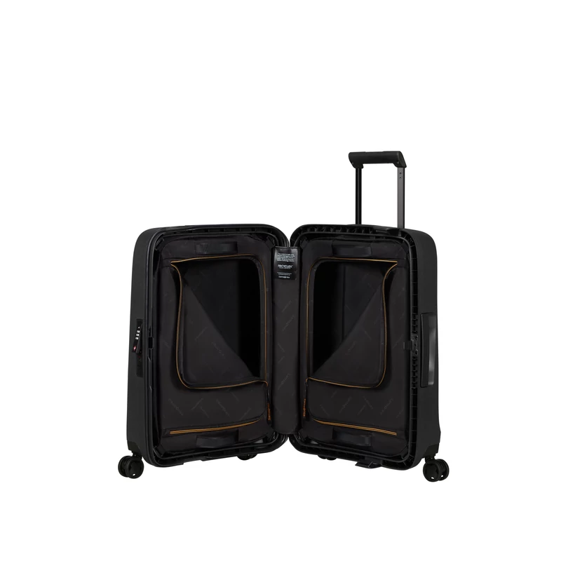 Samsonite Essens spinner 4-kerekes keményfedeles bőrönd 69 x 49 x 30 cm, fekete