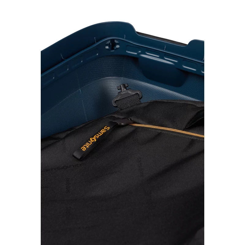 Samsonite Essens spinner 4-kerekes keményfedeles kabin bőrönd 55x40x20cm, sötétkék