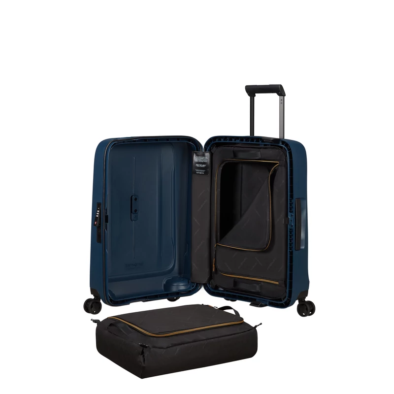 Samsonite Essens spinner 4-kerekes keményfedeles bőrönd 69 x 49 x 30 cm, sötétkék