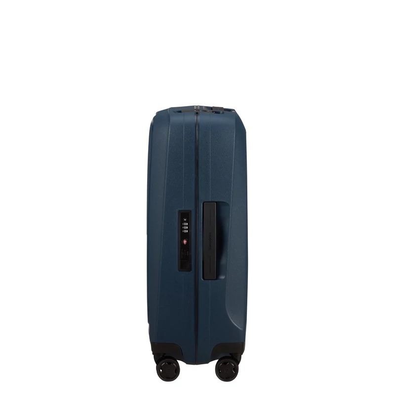 Samsonite Essens spinner 4-kerekes keményfedeles kabin bőrönd 55x40x20cm, sötétkék