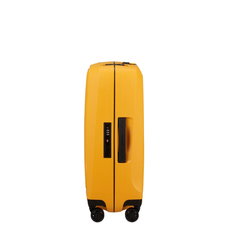 Samsonite Essens spinner 4-kerekes keményfedeles kabin bőrönd 55x40x20cm, sárga
