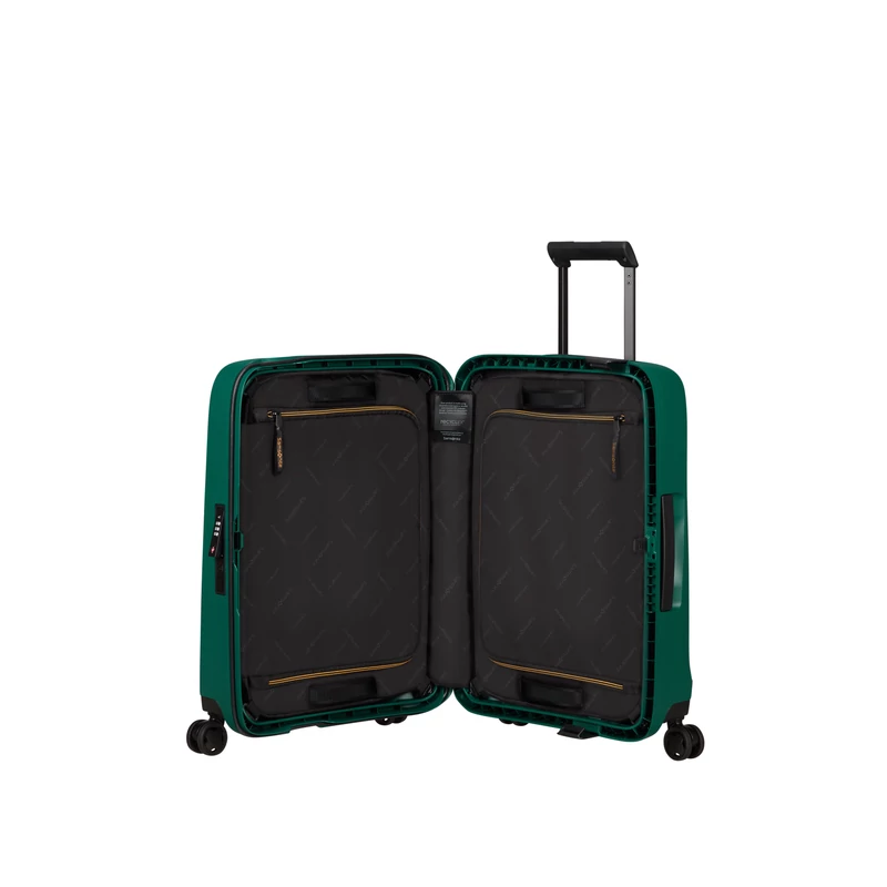 Samsonite Essens spinner 4-kerekes keményfedeles kabin bőrönd 55x40x20cm, zöld