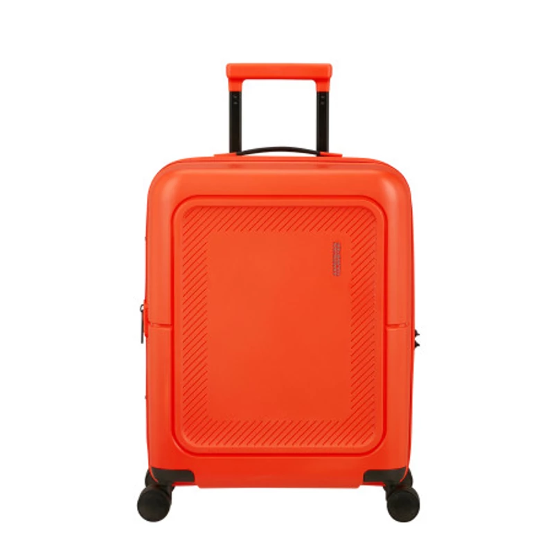 American Tourister Dashpop 4-kerekes keményfedeles bővíthető kabin bőrönd 55x40x20/23 cm, narancsvörös