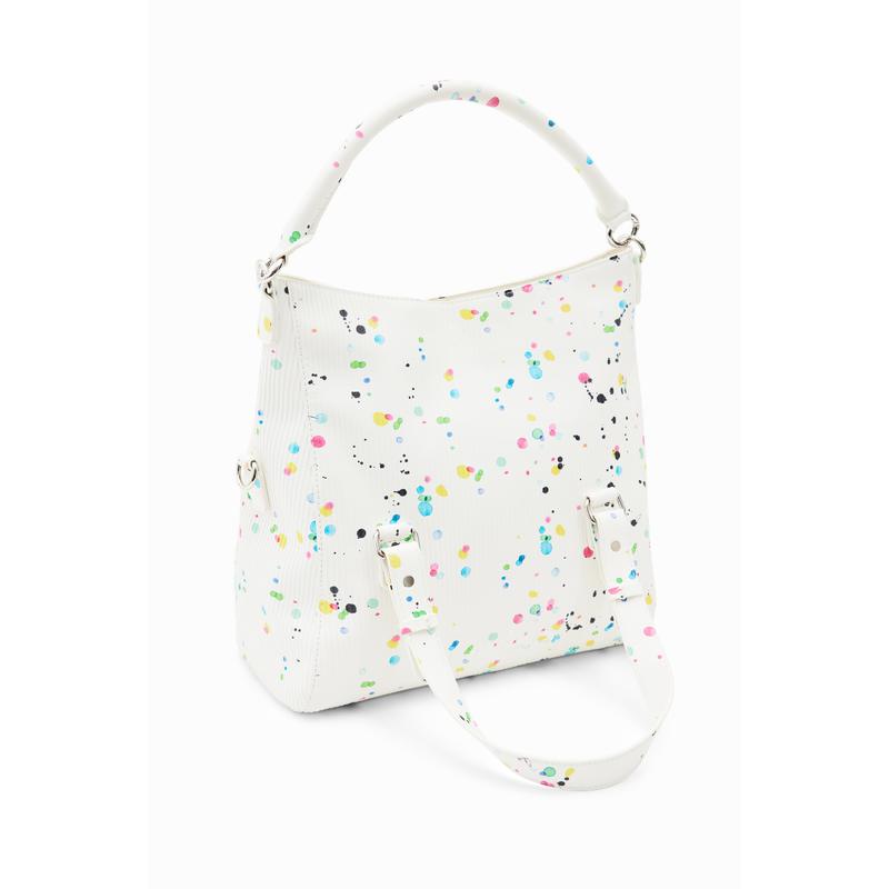 Desigual női divattáska, Bag Neon Art Loverty 2.0, fehér