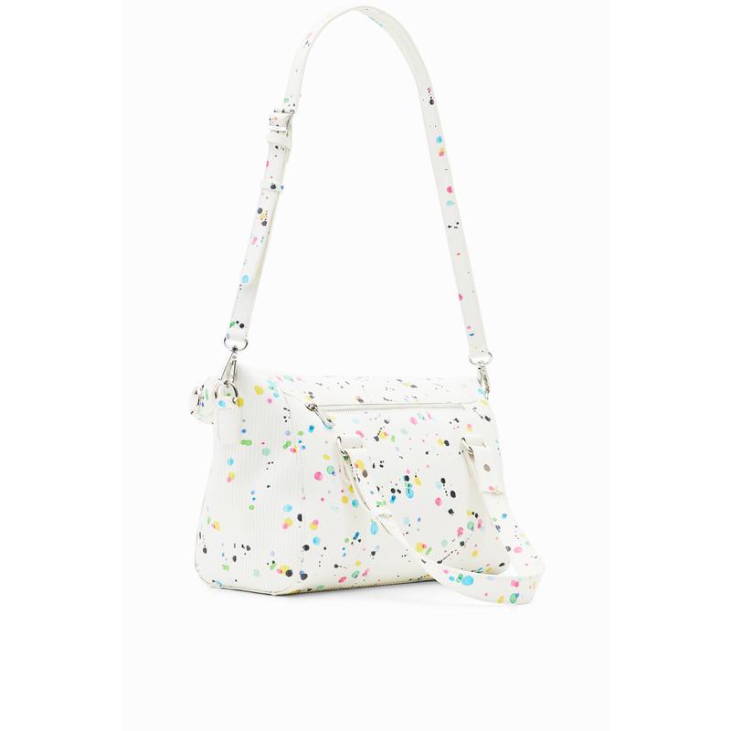 Desigual női divattáska, Bag Neon Art Loverty 2.0, fehér