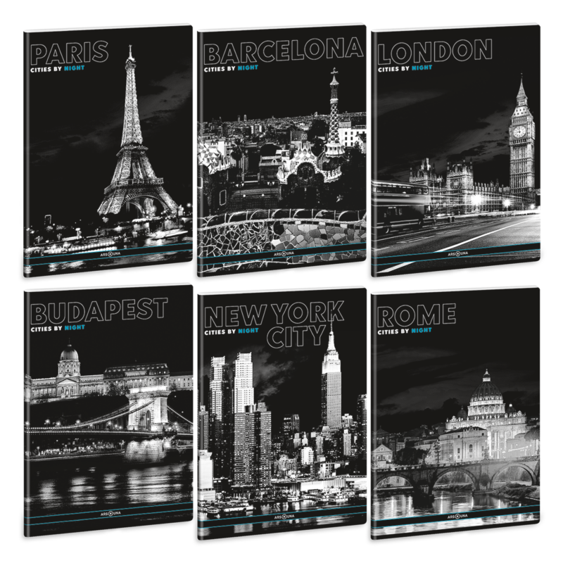 Ars Una Cities by night A/4 extra kapcsos füzet-sima